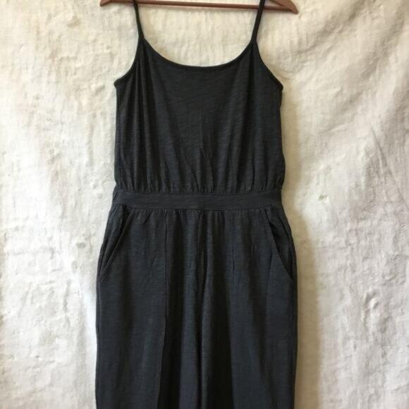 UpWest Gray Spaghetti Strap Wide Leg Jumpsuit - Picture 1 of 12